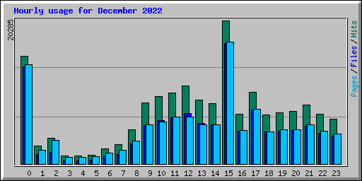 Hourly usage for December 2022