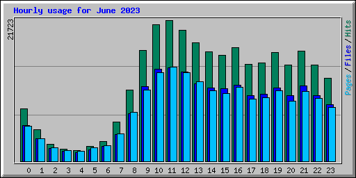 Hourly usage for June 2023