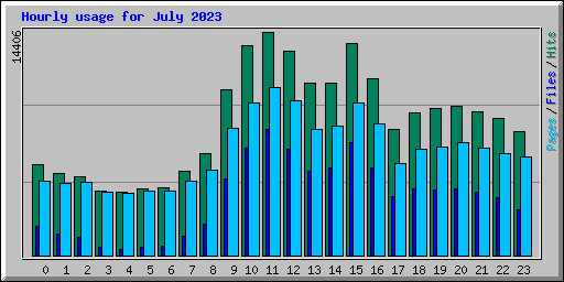Hourly usage for July 2023