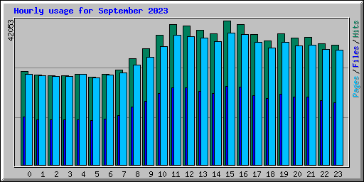 Hourly usage for September 2023