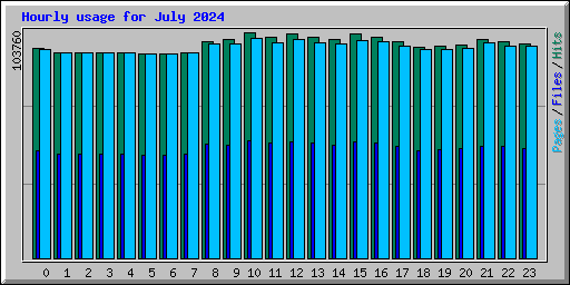 Hourly usage for July 2024
