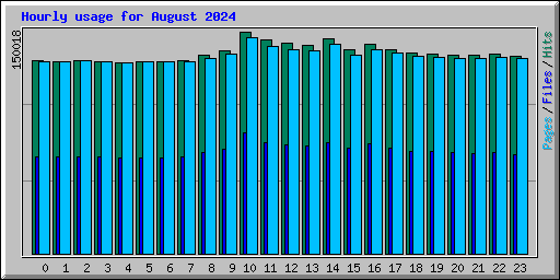 Hourly usage for August 2024